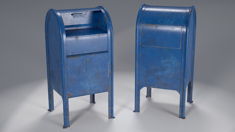 Blue US Mailbox