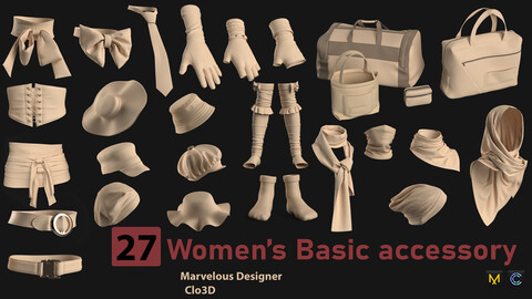 27 Women's Basic  accessory + Zprj +Obj + Fbx