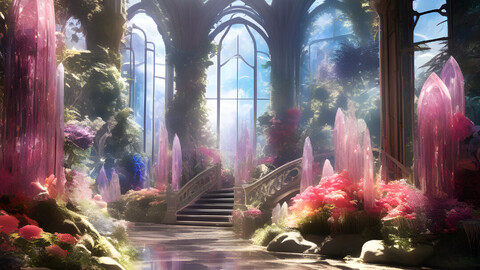 Crystal Gardens of Luminescence: A Radiant Fantasy