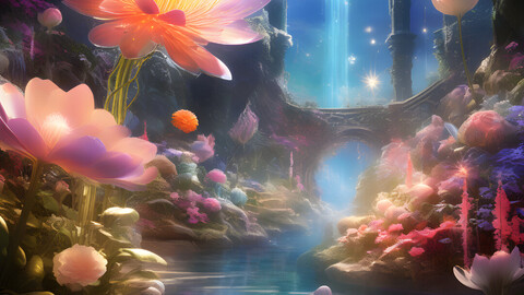 Eternal Blossom Fields: A Timeless Tapestry of Enchantment