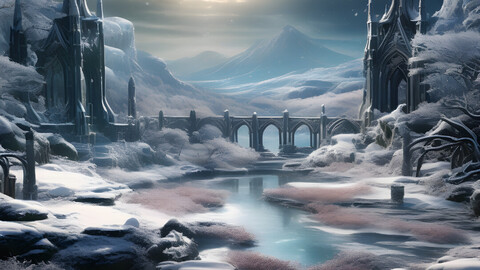 Eternal Frost Enclave: A Frozen Tapestry of Mystical Embrace