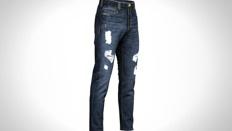 Men Denim Jeans 3D Model