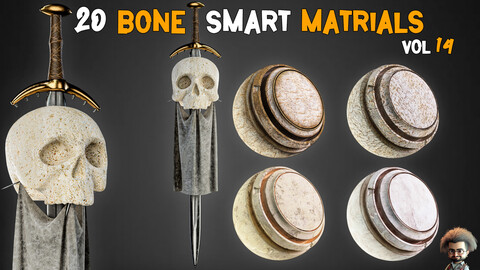 20 Bone Smart Materials + BPR Textures - Vol 14