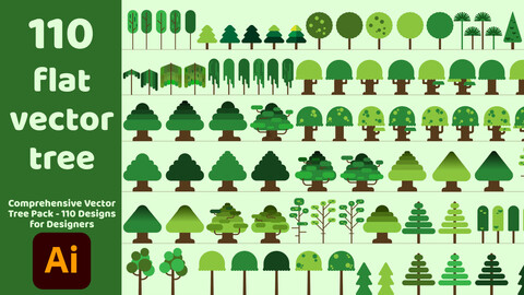 110 Vector Tree Designs - Perfect for Any Project