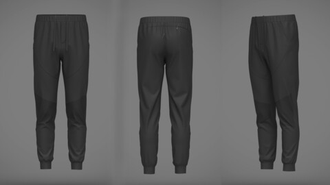 Men's Nylon Jogger 3D Model