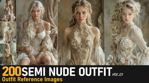 Semi Nude Outfit VOL_03|4K Reference Images