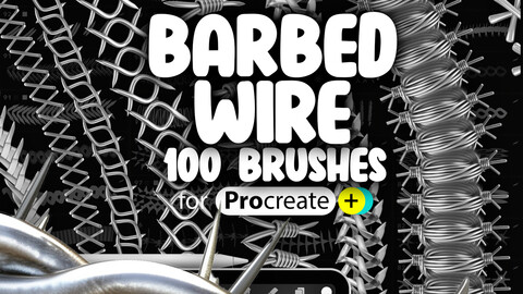 100 Procreate 3D Barbed Wire Brushes | Procreate Thorns Brushes | Procreate Brush Set | Procreate Digital Brushes | Procreate Brushes Bundle