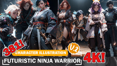 381 Various Futuristic Ninja Warrior Character References with Environmental Art Design Inspiration V2 4K