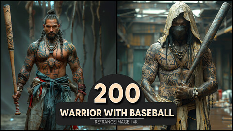 Warrior with Baseball 4K Reference/Concept Images