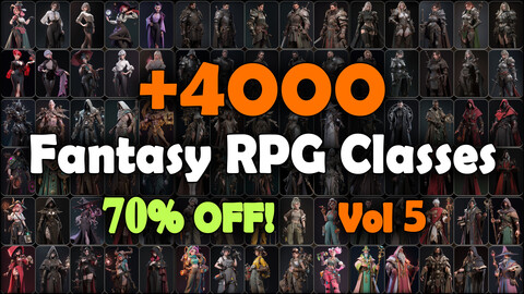 4000 Fantasy RPG Classes Reference Pack | MEGA Bundle | 4K | v.5