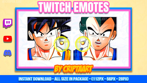 Goku Vegeta Fusion Twitch Emote, Vegetto, Dragon Ball Z Emoji, Potara Anime / Stream, Discord, Kick, Youtube