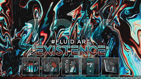 FLUID ART: "Existence" 12K Abstract Fluid Background