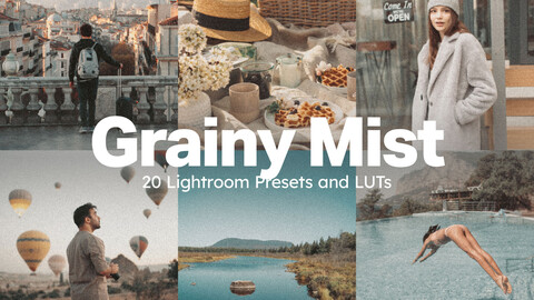 20 Grainy Mist LUTs & Lightroom Presets