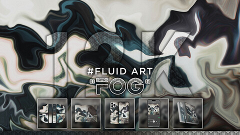 FLUID ART: "Fog" 12K Abstract Fluid Background