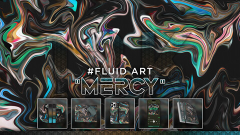 FLUID ART: "Mercy" 12K Abstract Fluid Background