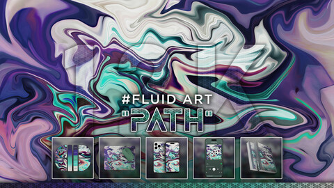 FLUID ART: "Path" 12K Abstract Fluid Background