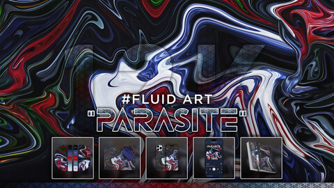 FLUID ART: "Parasite" 12K Abstract Fluid Background