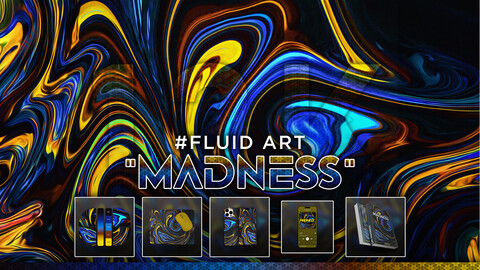 FLUID ART: "Madness" 12K Abstract Fluid Background