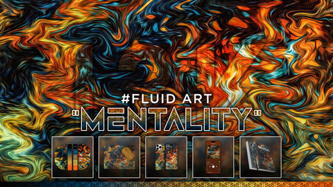 FLUID ART: "Mentality" 12K Abstract Fluid Background