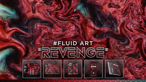 FLUID ART: "Revenge" 12K Abstract Fluid Background