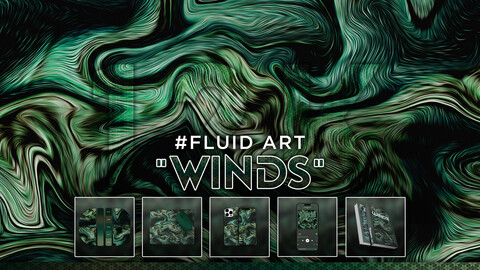 FLUID ART: "Winds" 12K Abstract Fluid Background