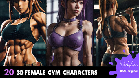 3D Female Gym Characters | Stunning Fitness Models