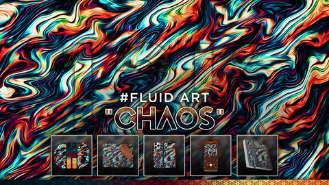 FLUID ART: "Chaos" 12K Abstract Fluid Background