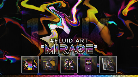 FLUID ART: "Mirage" 12K Abstract Fluid Background