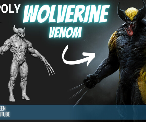 ArtStation - FREE ZBrush Model: Wolverine Venom High Poly ZTL | Resources