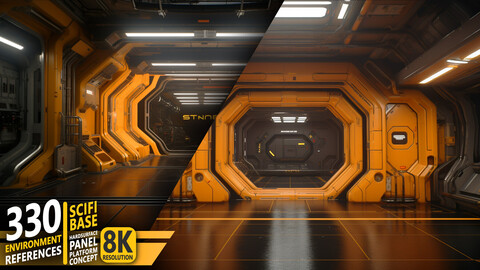 330 Scifi Base-Hardsurface-Panel-Platform-Concept - Environment References | 8K Resolution