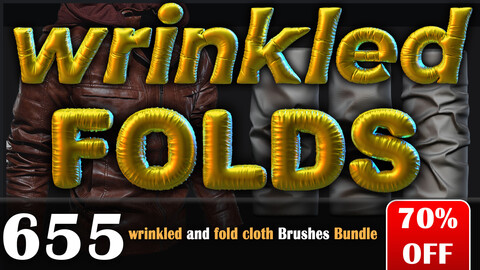 655 wrinkled and fold Brushes Bundle