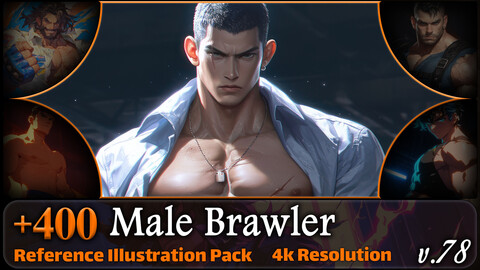 400 Male Brawler Reference Pack | 4K | v.78