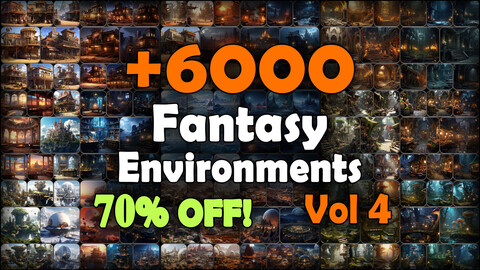 6000 Fantasy Environment Concept Reference Pack | MEGA Bundle | 4K | v.4