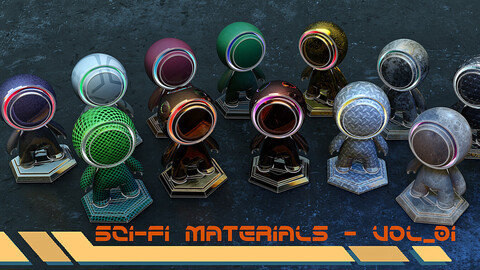 Seamless Sci-Fi Materials Vol 01