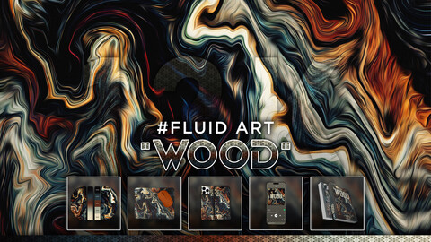 FLUID ART: "Wood" 12K Abstract Fluid Background