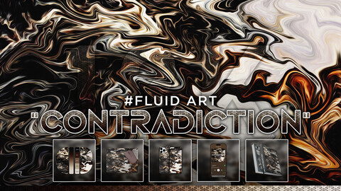 FLUID ART: "Contradiction" 12K Abstract Fluid Background