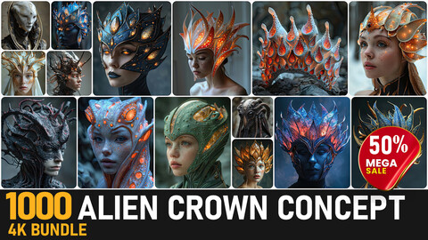 Alien Crown Bundle| 1000 4K Reference Images