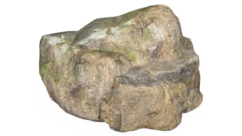 Low Poly Stone Rock 09