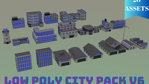 Low Poly City Pack - V6