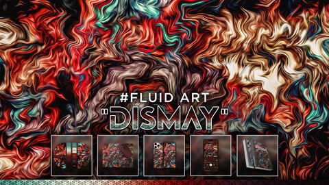 FLUID ART: "Dismay" 12K Abstract Fluid Background