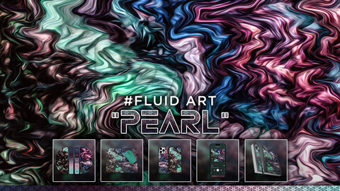 FLUID ART: "Pearl" 12K Abstract Fluid Background