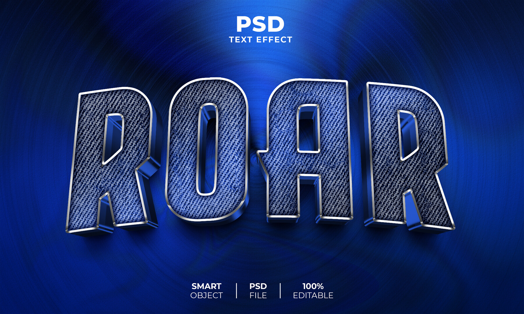 ArtStation - 3D Roar. PSD fully editable text effect. Layer style PSD ...