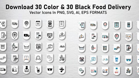 Food Icon Vectors - PNG, SVG, EPS, AI Formats