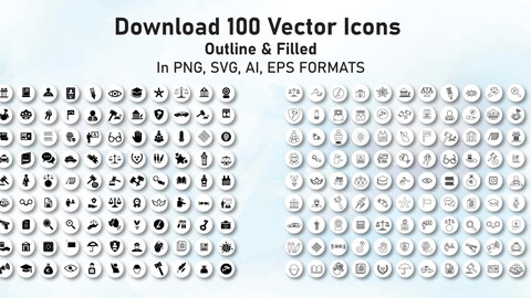 Professional Legal Icons - PNG, EPS, AI Formats