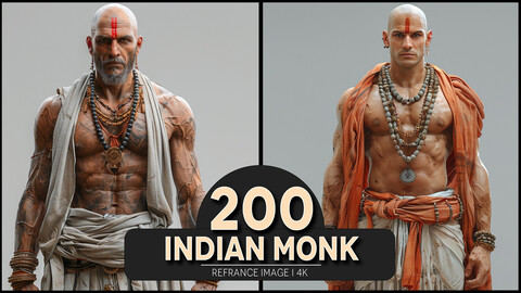 Indian Monk 4K Reference/Concept Images