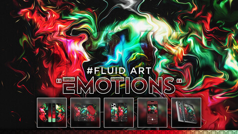 FLUID ART: "Emotions" 12K Abstract Fluid Background