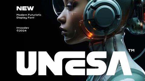 Unesa - Futuristic Font