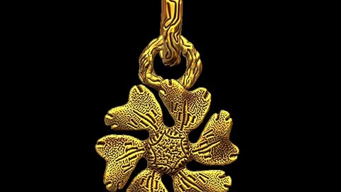 Natural Textured Flower Pendant