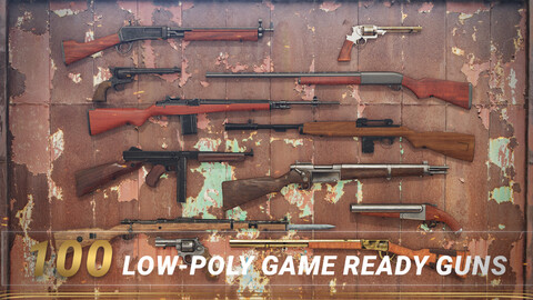 100 Old Guns - GAME READY