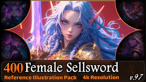 400 Female Sellsword Reference Pack | 4K | v.97